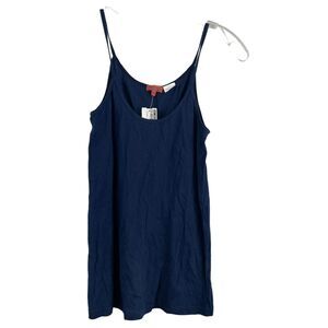 Chan Luu Tank Top Women Size Medium Navy Blue Cotton Spaghetti Straps Runs Small